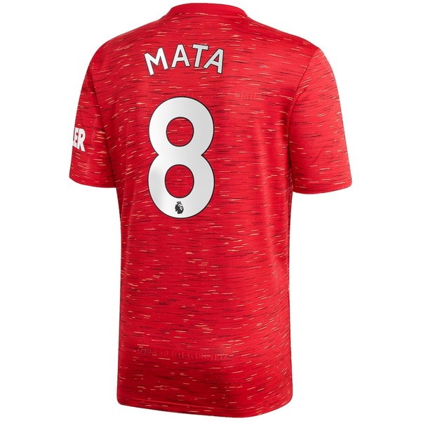 Camiseta Manchester United NO.8 Mata Replica Primera Ropa 2020/21 Rojo